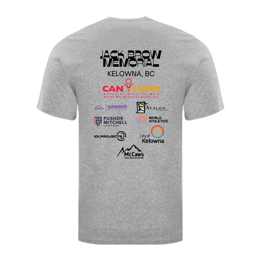 Jack Brow Track & Field 2025 | Short Sleeve Tee - Light Grey