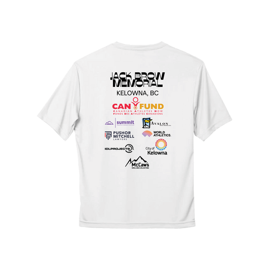 Jack Brow Track & Field 2025 | Men's Athletic Tee - White