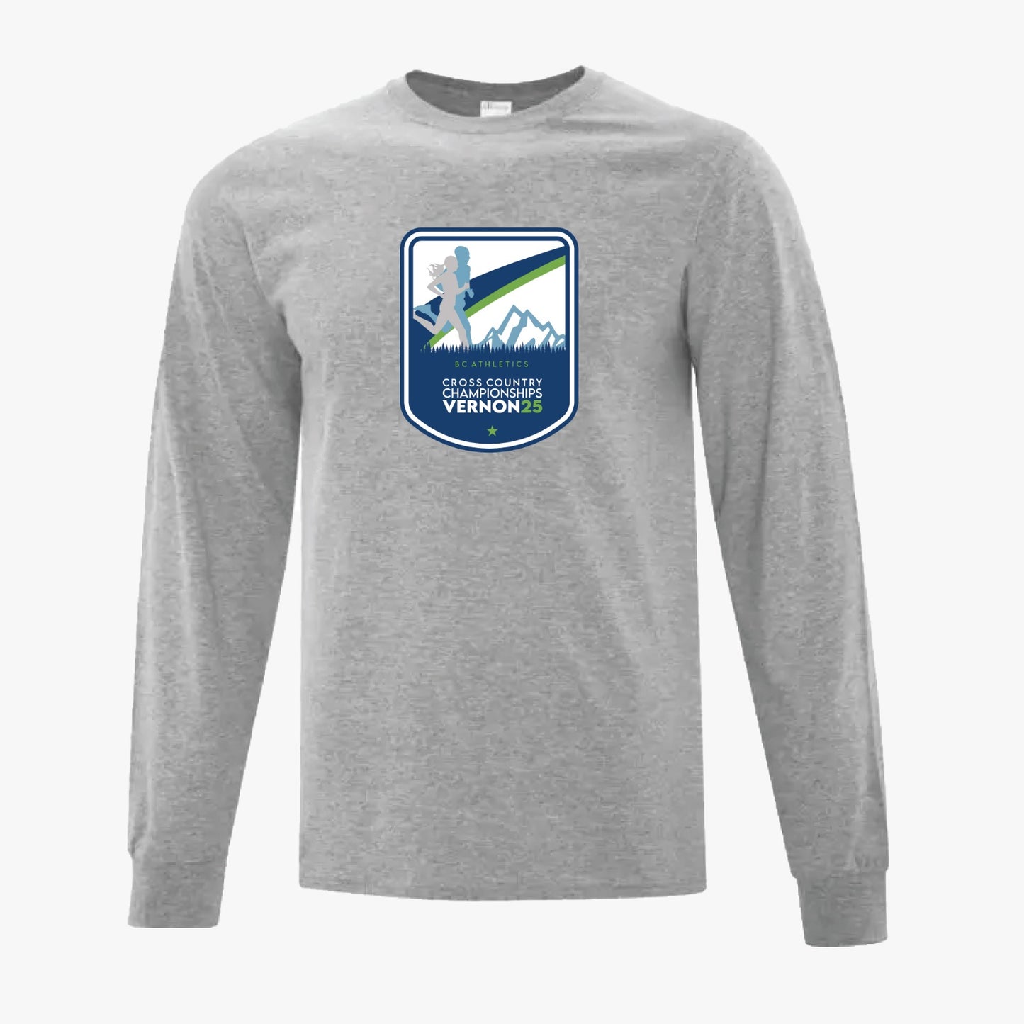 BC Athletics XC Provincial Championships 2025 | Adult Long Sleeve T-Shirt - Light Grey