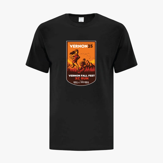 Vernon Fall Fest Community Run 2025 | Adult T-Shirt - Black