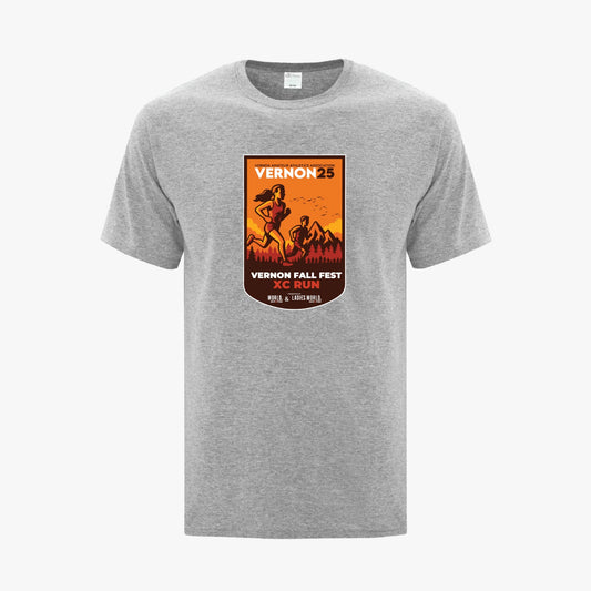 Vernon Fall Fest Community Run 2025 | Adult T-Shirt - Light Grey