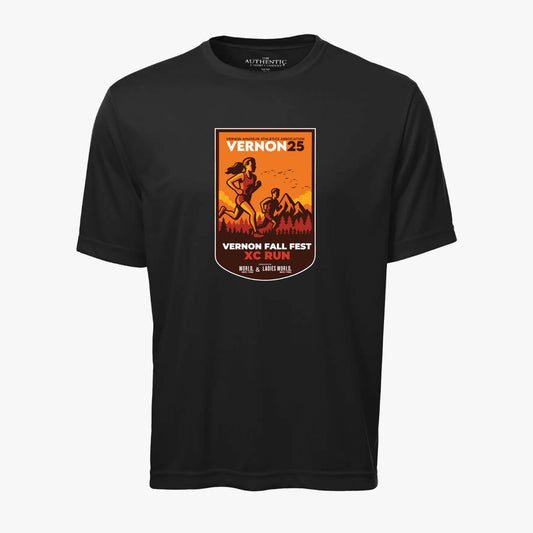 Vernon Fall Fest Community Run 2025 | Men's Adult Athletic T-Shirt - Black