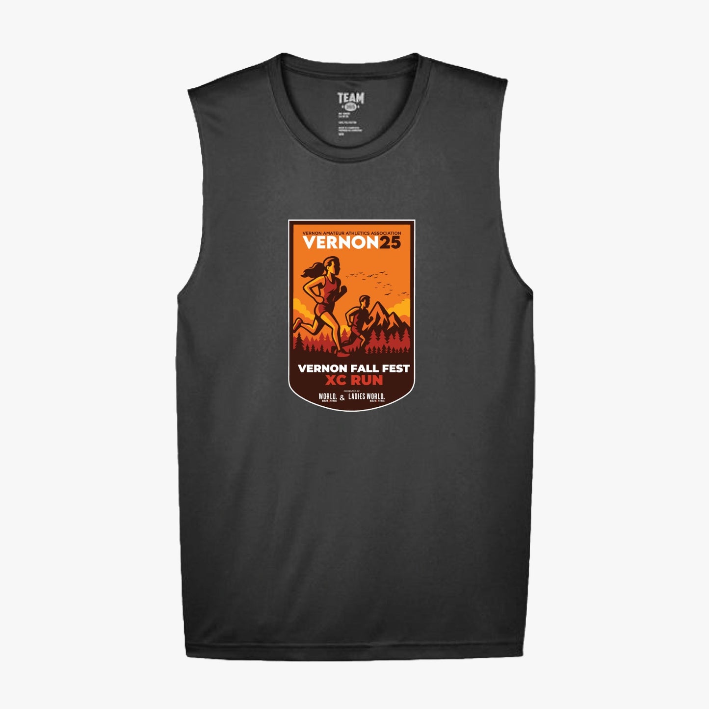 Vernon Fall Fest Community Run 2025 | Men's Adult Athletic Tank - Black