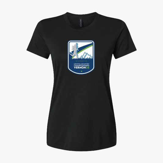 BC Athletics XC Provincial Championships 2025 | Women's Adult Athletic Tee - Black