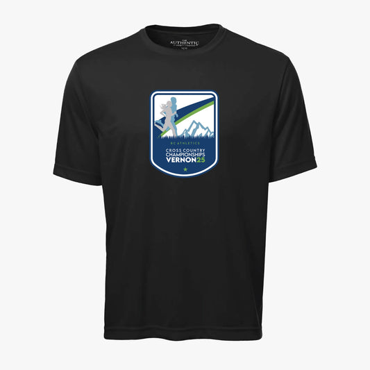 BC Athletics XC Provincial Championships 2025 | Men's Adult Athletic T-Shirt - Black